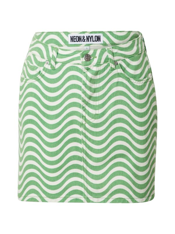 NEON & NYLON NEON & NYLON Пола 'NAKI'  зелено / бяло