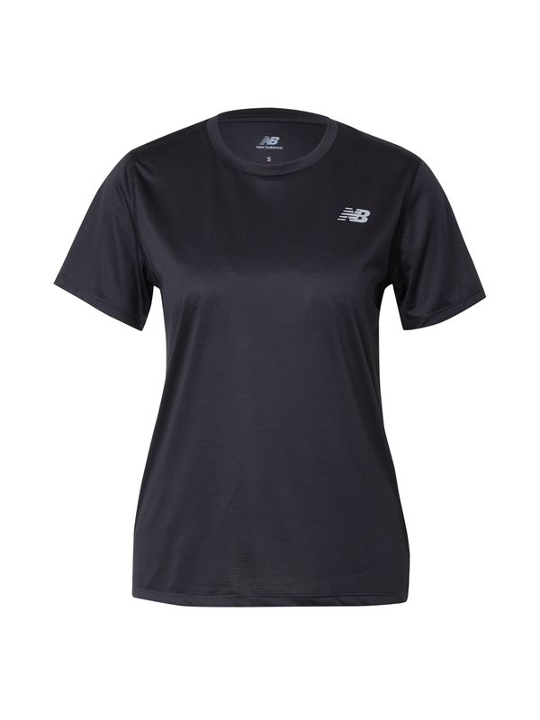 new balance new balance Функционална тениска 'Essentials'  черно / мръсно бяло