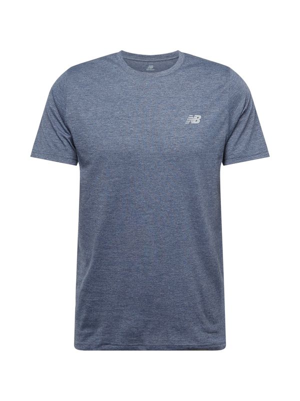 new balance new balance Функционална тениска 'Essentials Heathert'  синьо / бяло
