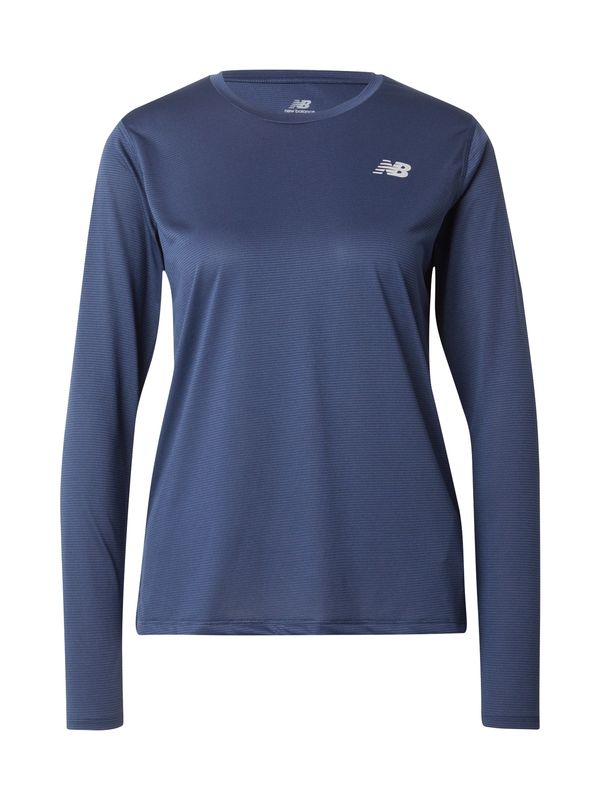 new balance new balance Функционална тениска 'Essentials'  морскосиньо / сиво