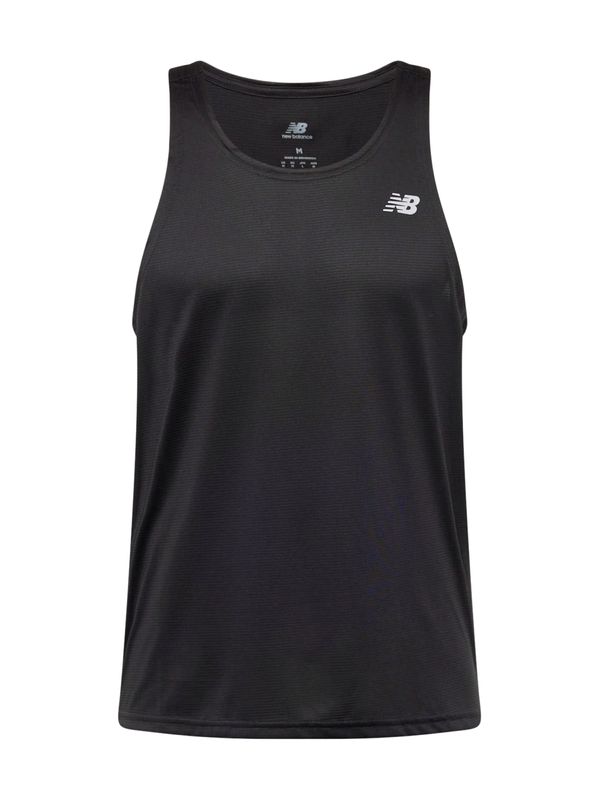 new balance new balance Функционална тениска 'Essentials Singlet'  черно / бяло