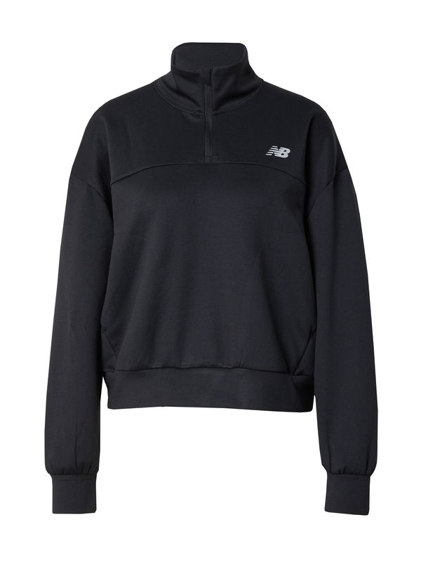 new balance new balance Спортен суитшърт с качулка  черно / бяло