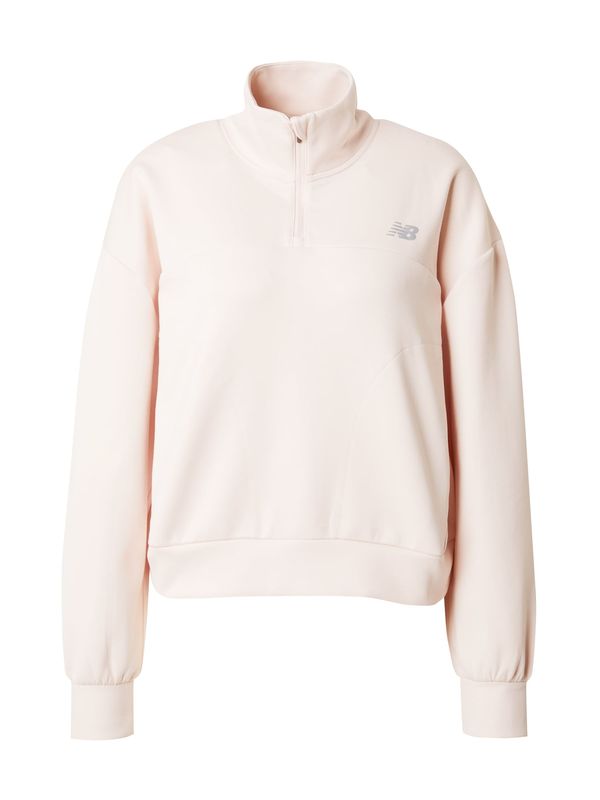 new balance new balance Спортен суитшърт с качулка  сиво / пастелно розово