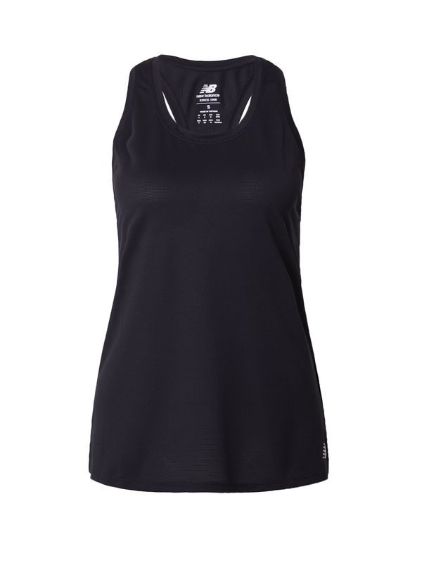 new balance new balance Спортен топ 'Core Run'  черно / сребърно
