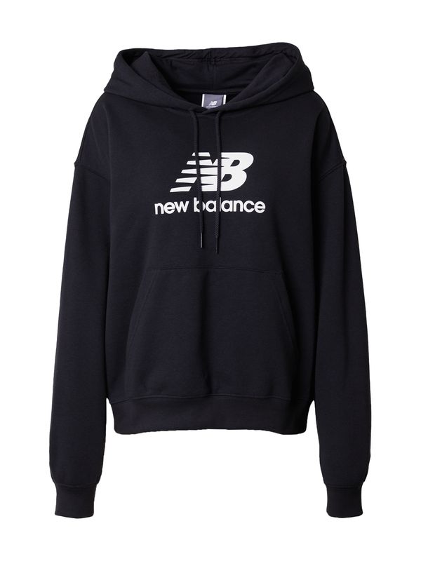 new balance new balance Суичър 'Essentials'  черно / бяло