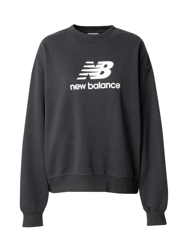 new balance new balance Суичър 'Essentials'  черно / бяло
