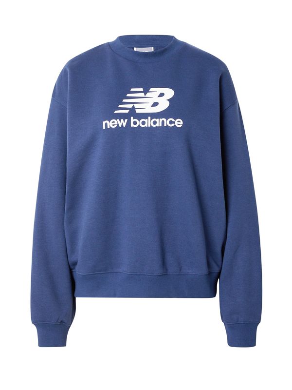 new balance new balance Суичър 'Essentials'  морскосиньо / бяло