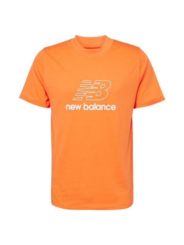 new balance new balance Тениска  оранжево / бяло