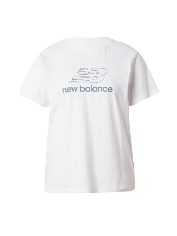 new balance new balance Тениска  петрол / бяло