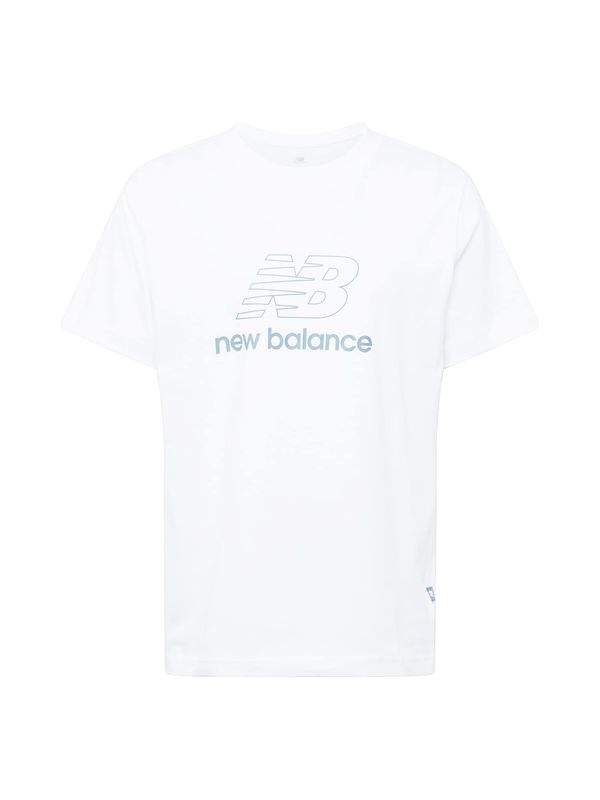 new balance new balance Тениска  синьо / бяло