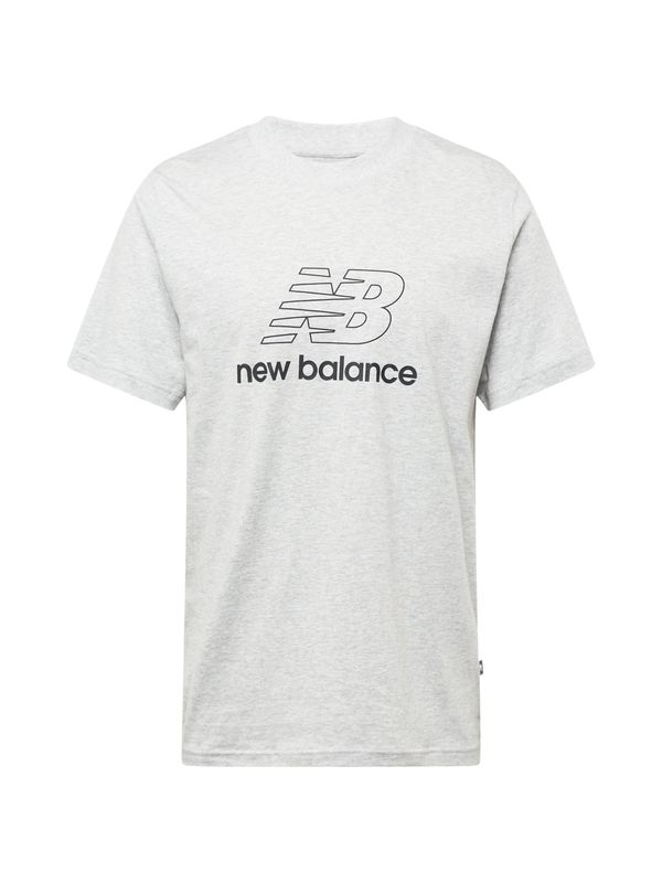 new balance new balance Тениска  сиво / черно