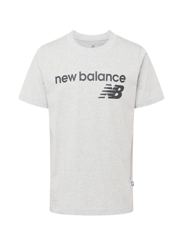 new balance new balance Тениска  светлосиво / черно