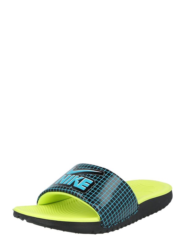 NIKE NIKE Чехли за плаж/баня 'Kawa'  светлосиньо / лимоненожълто / черно / бяло