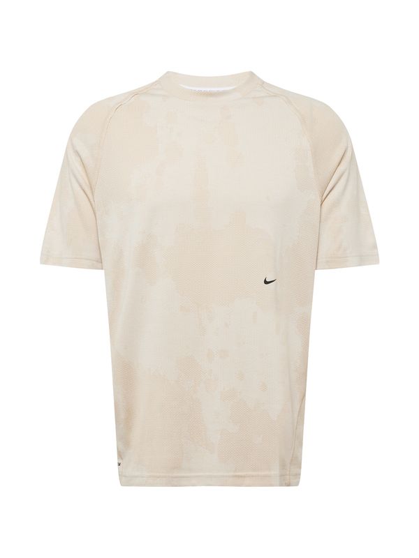 NIKE NIKE Функционална тениска 'ADV'  бежово / цвят "пясък" / черно