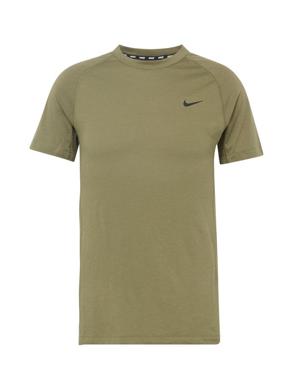 NIKE NIKE Функционална тениска 'FLEX REP'  маслина / черно