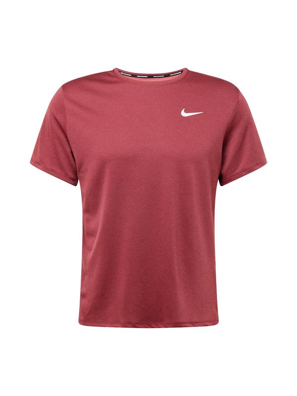 NIKE NIKE Функционална тениска 'Miler'  черешово червено / черно / бяло