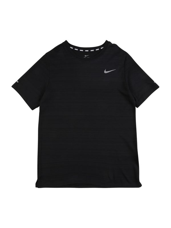 NIKE NIKE Функционална тениска 'Miler'  сиво / черно