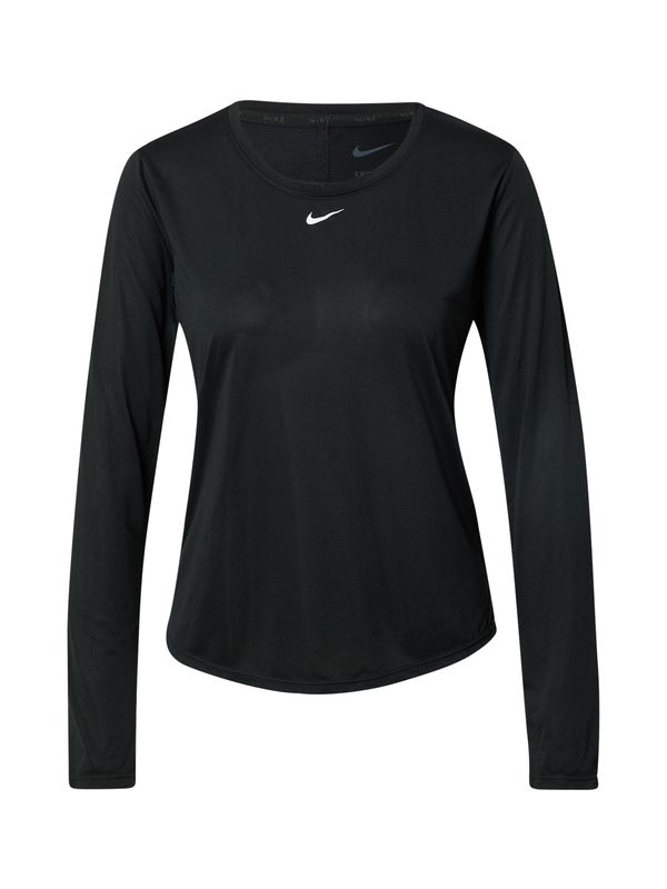 NIKE NIKE Функционална тениска 'One'  черно / бяло