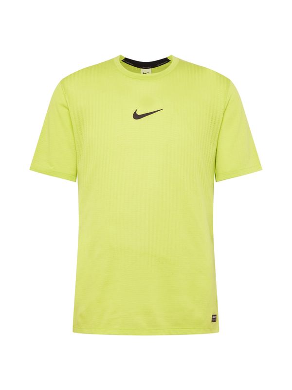 NIKE NIKE Функционална тениска 'Pro'  тръстиково зелено / черно