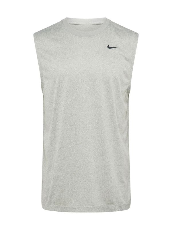 NIKE NIKE Функционална тениска  сив меланж / черно