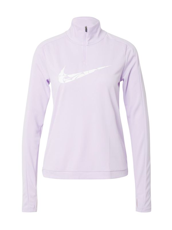 NIKE NIKE Функционална тениска 'SWOOSH'  люляк / бяло