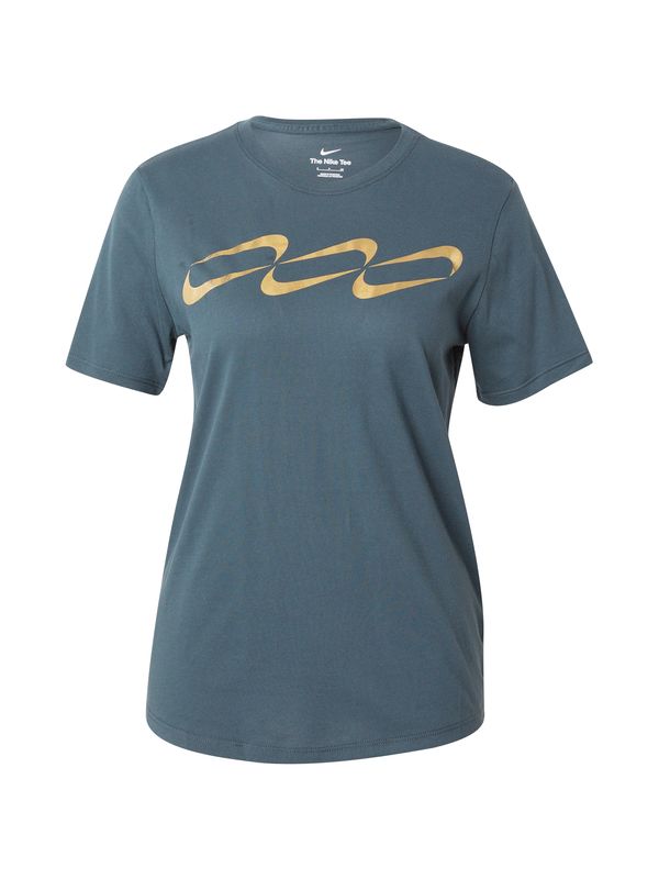 NIKE NIKE Функционална тениска  тъмносиньо / злато