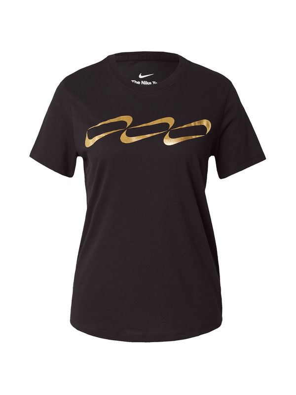 NIKE NIKE Функционална тениска  злато / черно