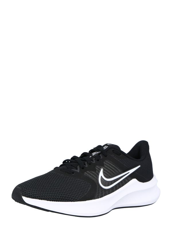 NIKE NIKE Маратонки за бягане 'Downshifter 11'  черно / бяло