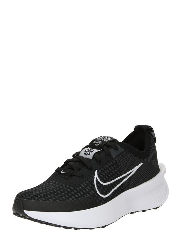NIKE NIKE Маратонки за бягане 'Interact Run'  черно / бяло