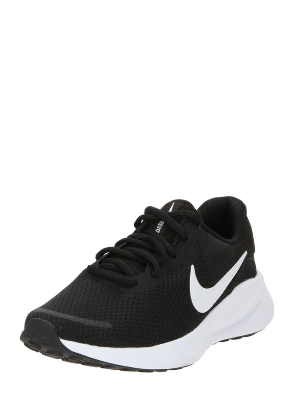 NIKE NIKE Маратонки за бягане 'Revolution 7'  черно / бяло