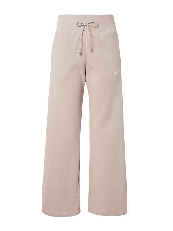 NIKE NIKE Панталон 'Phoenix Fleece'  таупе сиво / бяло