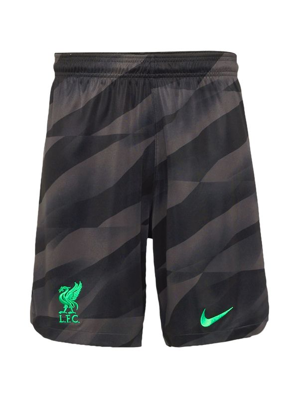 NIKE NIKE Спортен панталон  антрацитно черно / сиво-кафяво / неоново зелено