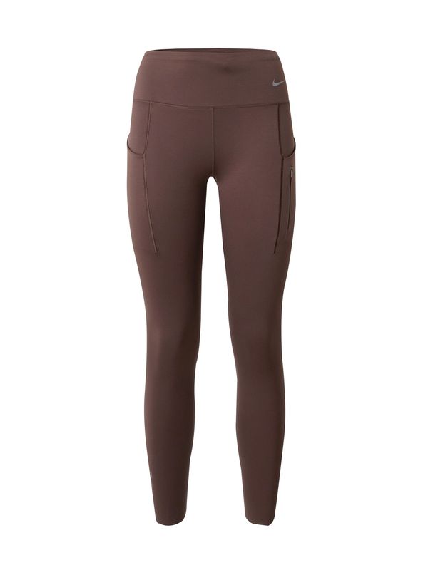 NIKE NIKE Спортен панталон  кафяво / сиво