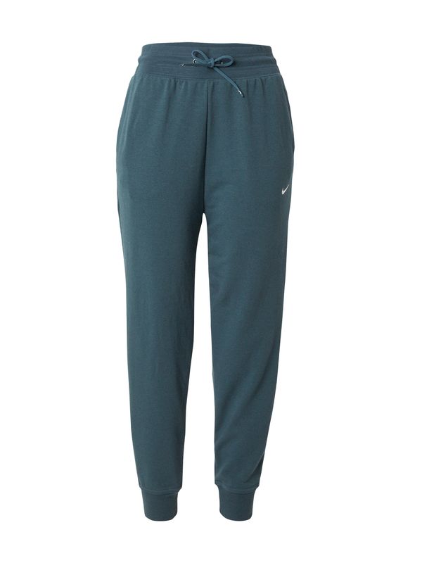 NIKE NIKE Спортен панталон 'One'  смарагдово зелено / бяло