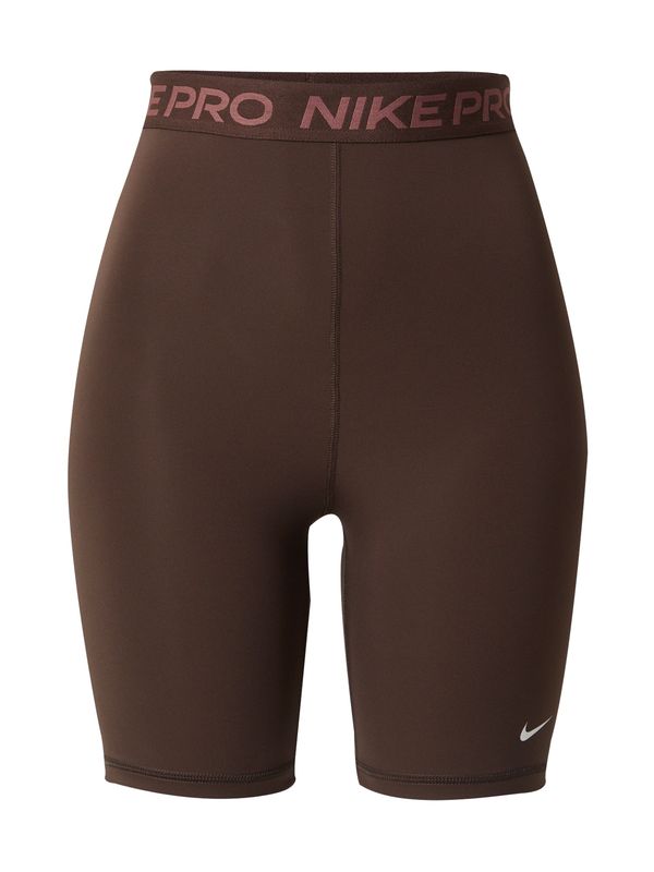 NIKE NIKE Спортен панталон 'Pro 365'  кестеняво кафяво / шоколад / бяло