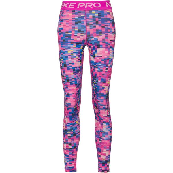 NIKE NIKE Спортен панталон 'PRO DF'  синьо / жълто / лилав / розово / черно