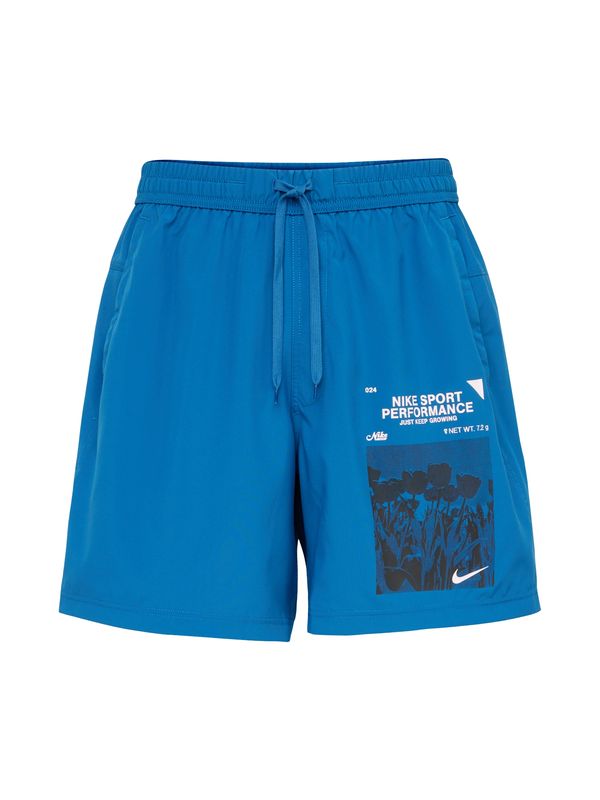 NIKE NIKE Спортен панталон  синьо / морскосиньо / бяло