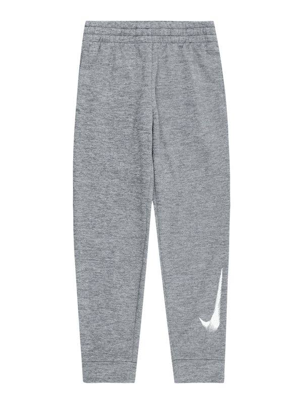 NIKE NIKE Спортен панталон  сив меланж / бяло