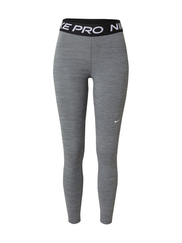 NIKE NIKE Спортен панталон  сив меланж / черно / бяло