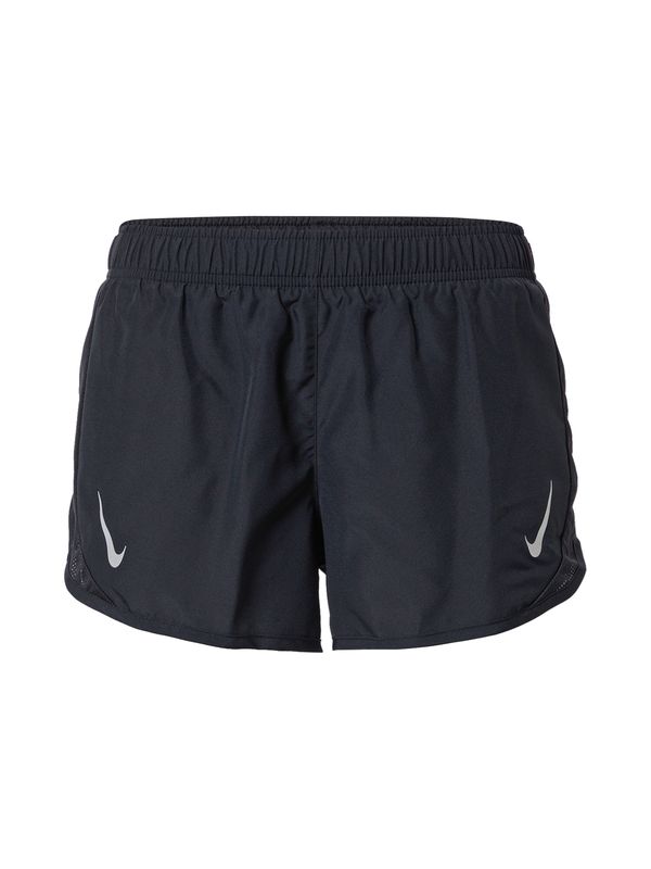 NIKE NIKE Спортен панталон 'Tempo Race'  черно / сребърно