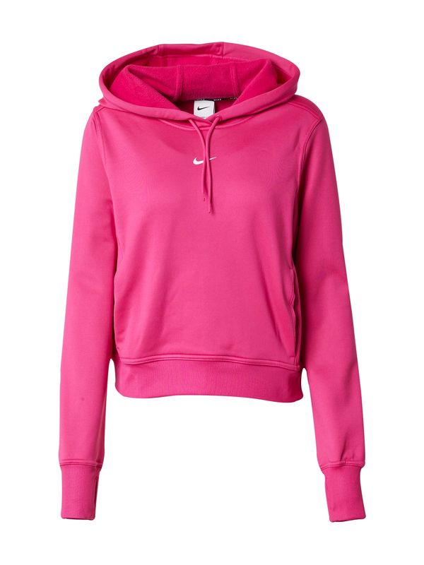 NIKE NIKE Спортен суитшърт с качулка 'ONE'  червено-виолетово / бяло
