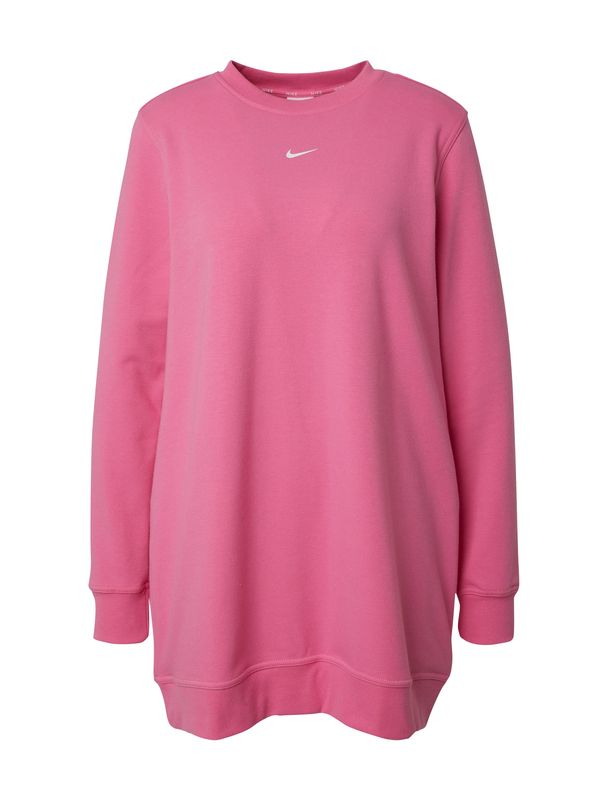 NIKE NIKE Спортен суитшърт с качулка 'ONE'  розово / бяло
