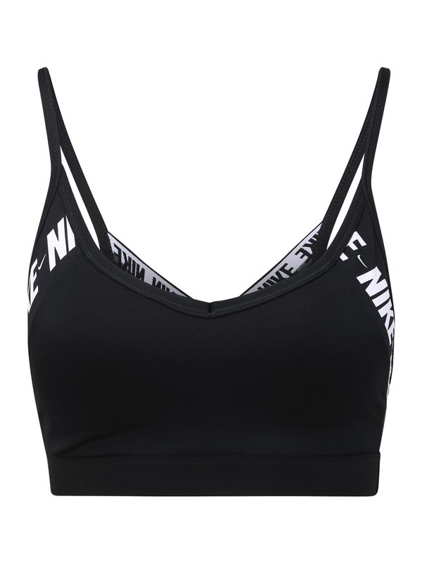 NIKE NIKE Спортен сутиен  черно / бяло