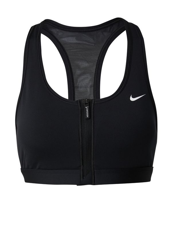 NIKE NIKE Спортен сутиен 'SWOOSH'  черно / бяло
