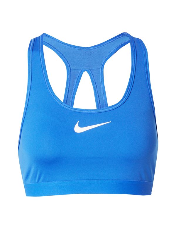 NIKE NIKE Спортен сутиен 'SWOOSH'  кралско синьо / бяло