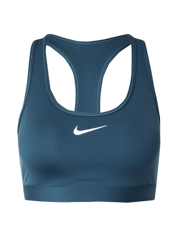 NIKE NIKE Спортен сутиен 'Swoosh'  петрол / бяло