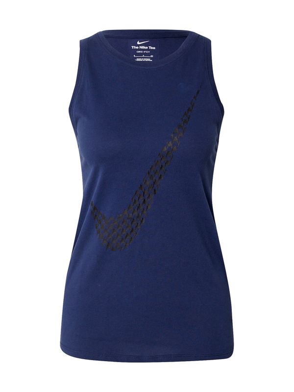 NIKE NIKE Спортен топ  нейви синьо / черно