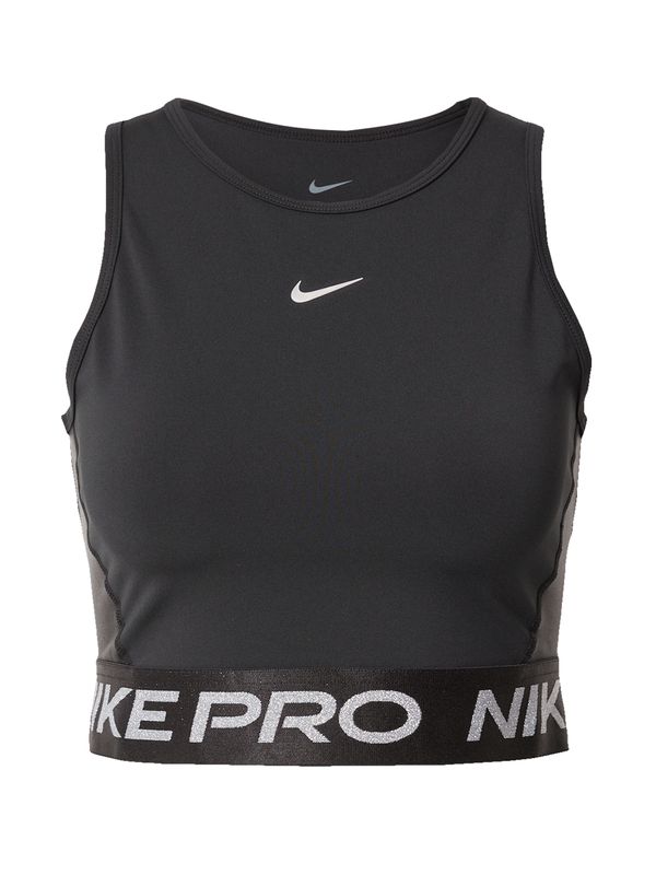 NIKE NIKE Спортен топ 'Pro'  черно / бяло