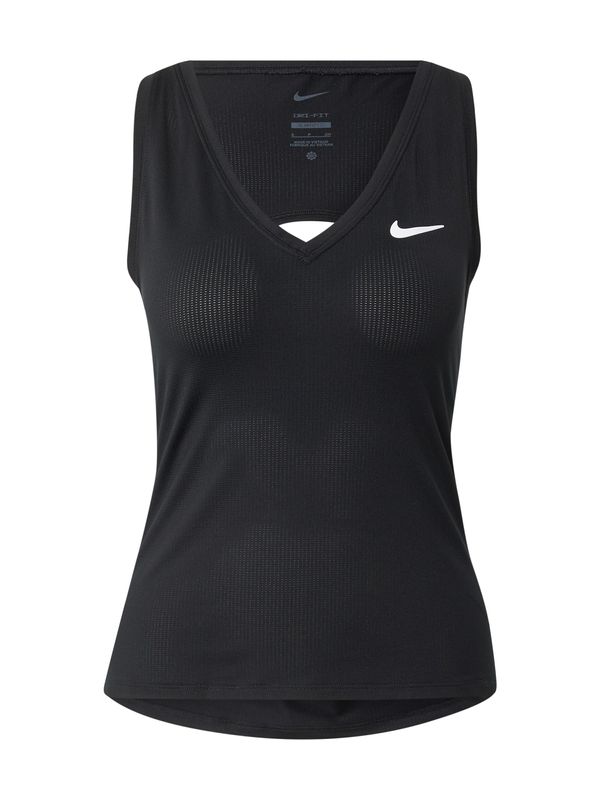 NIKE NIKE Спортен топ 'Victory'  черно / бяло