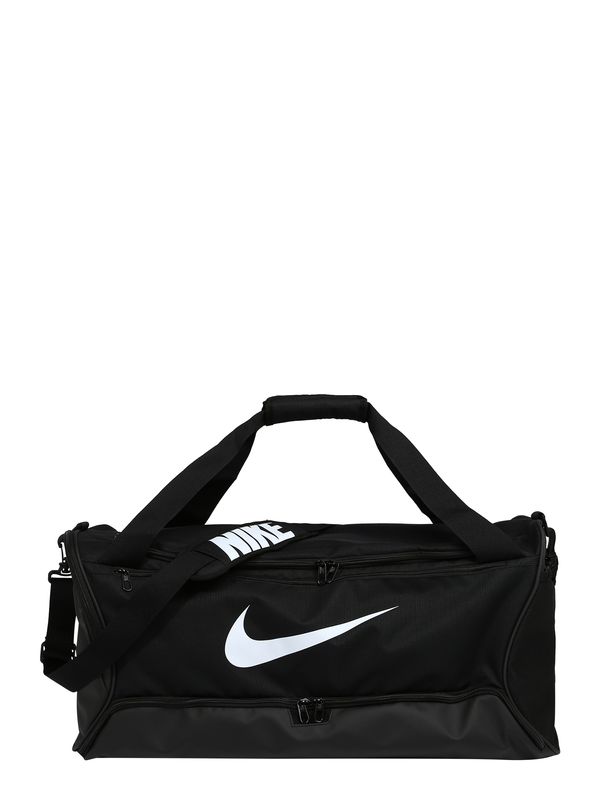NIKE NIKE Спортна чанта 'Brasilia 9.5'  черно / бяло
